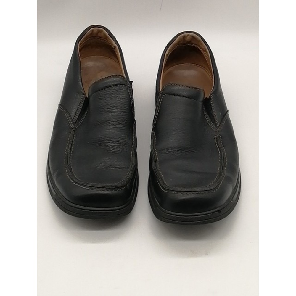 Clarks Shoes Loafers Mens Black‎ 11 Wide Leather Casual Walking Stretch 38171